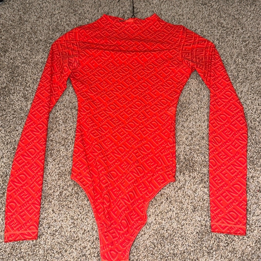 Fendi x SKIMS Mock Neck Long Sleeve Bodysuit